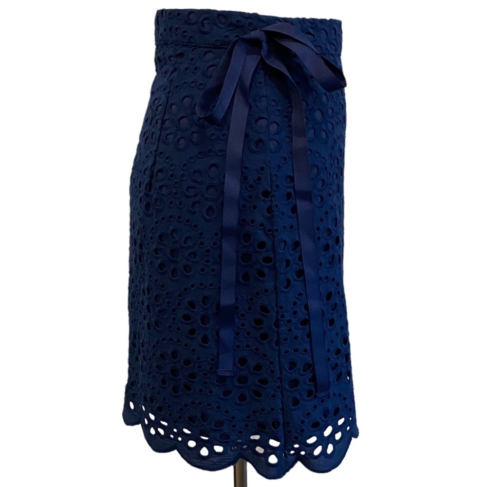 Cartolina Nantucket The Emma Navy Blue Eyelet Floral Skirt - Picture 6 of 15